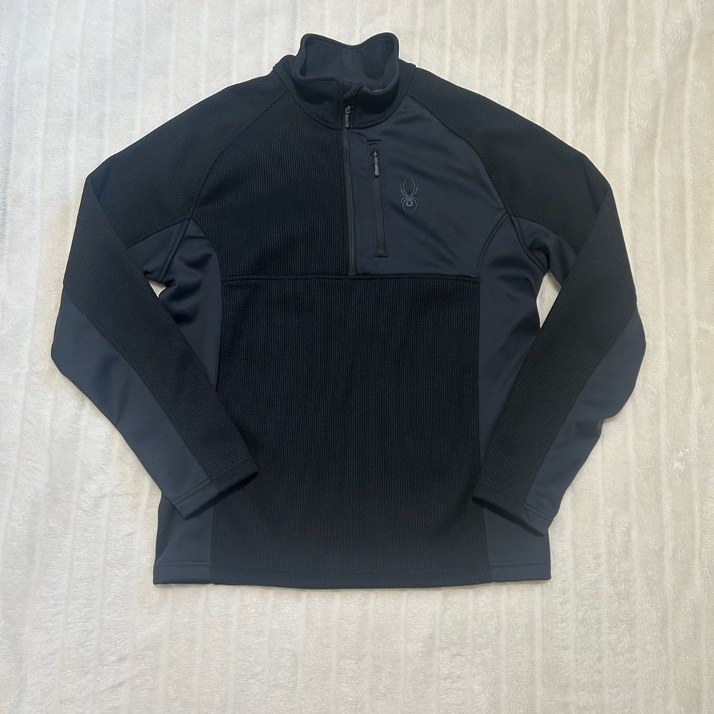 Spyder Men's Half-Zip Sweater Gait Knit Pullover Jacket Sz Large
